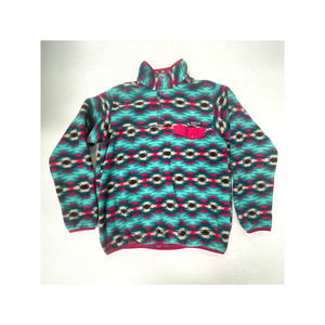 Patagonia Synchilla Snap T Pullover Wild Desert Sweater Aztec Geometric Sz L